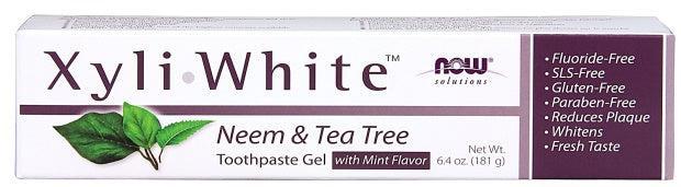 NOW Foods XyliWhite, Neem & Tea Tree Toothpaste Gel - 181g- Lillys Pharmacy and Health Store