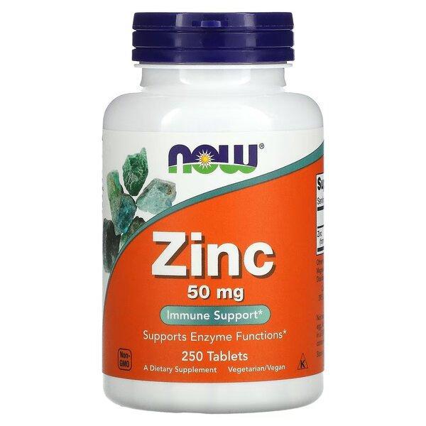 NOW Foods Zinc, 50mg - 250 Tablets - Lilly's Pharmacy