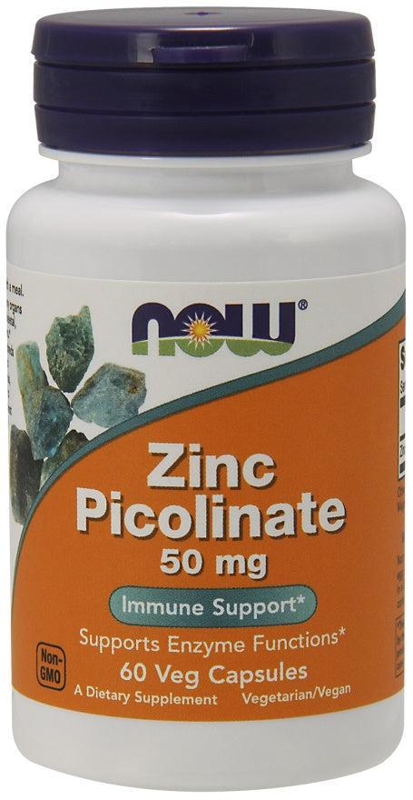 NOW Foods Zinc Picolinate, 50mg - 60 Vcaps - Lilly's Pharmacy