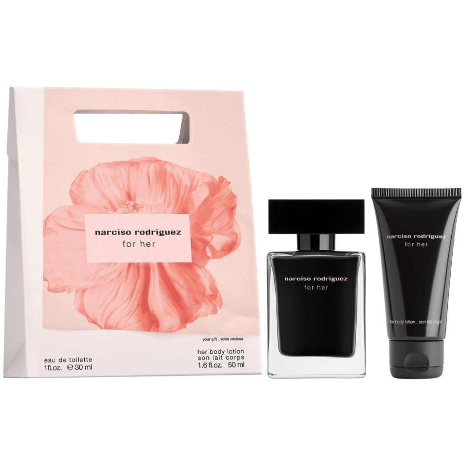 Narciso Rodriguez Narciso Rodrigeuz For Her 30ml 2 Piece Gift Set - 30ml Eau de Toilette Spray, 50ml Body Lotion- Lillys Pharmacy and Health Store