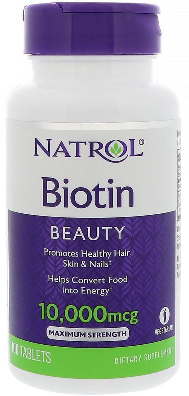 Natrol Biotin, 10000mcg 100 tabs- Lillys Pharmacy and Health Store