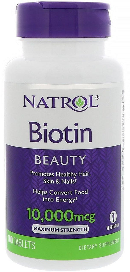 Natrol Biotin, 10000mcg 100 tabs- Lillys Pharmacy and Health Store