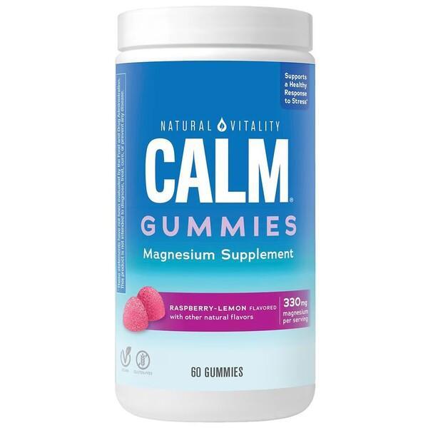 Natural Vitality Calm Gummies, Raspberry Lemon 60 gummies- Lillys Pharmacy and Health Store
