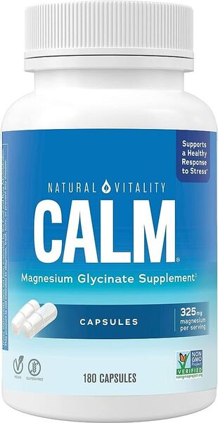 Natural Vitality Calm Magnesium Glycinate 180 caps- Lillys Pharmacy and Health Store