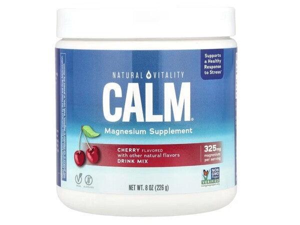 Natural Vitality Calm Magnesium Powder, Cherry 226g- Lillys Pharmacy and Health Store