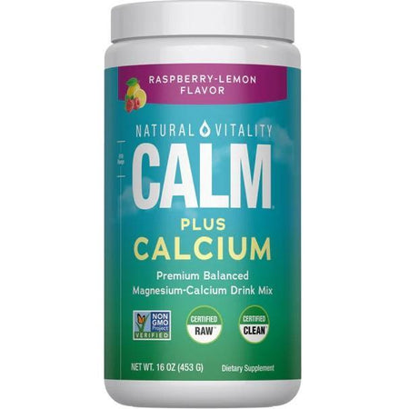 Natural Vitality Natural Calm Plus Calcium, Raspberry Lemon 453g- Lillys Pharmacy and Health Store