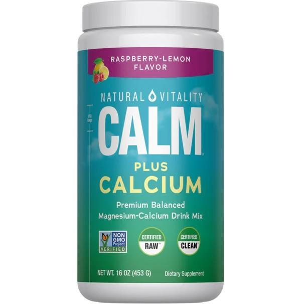 Natural Vitality Natural Calm Plus Calcium, Raspberry Lemon 453g- Lillys Pharmacy and Health Store