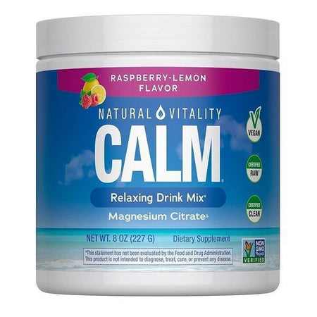 Natural Vitality Natural Calm, Raspberry Lemon 227g- Lillys Pharmacy and Health Store