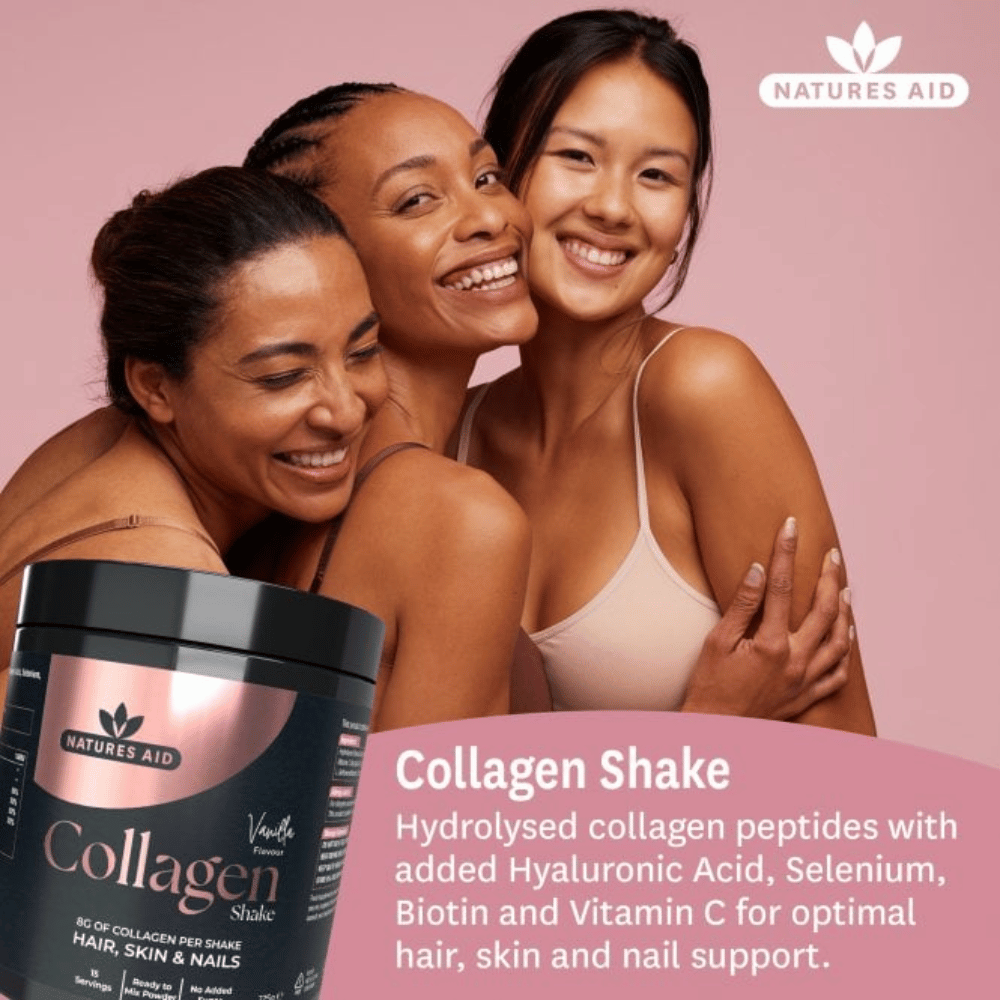 Natures Aid Collagen Shake - Vanilla 225g- Lillys Pharmacy and Health Store