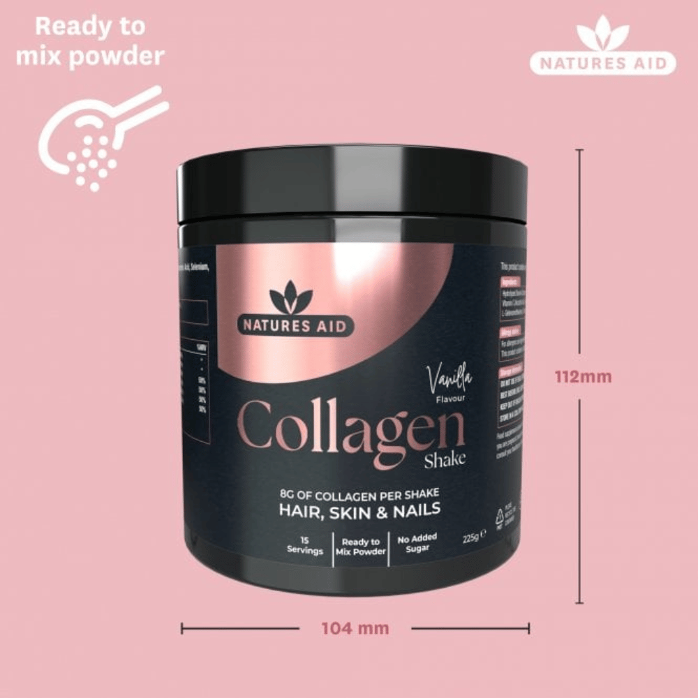 Natures Aid Collagen Shake - Vanilla 225g- Lillys Pharmacy and Health Store