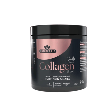 Natures Aid Collagen Shake - Vanilla 225g- Lillys Pharmacy and Health Store
