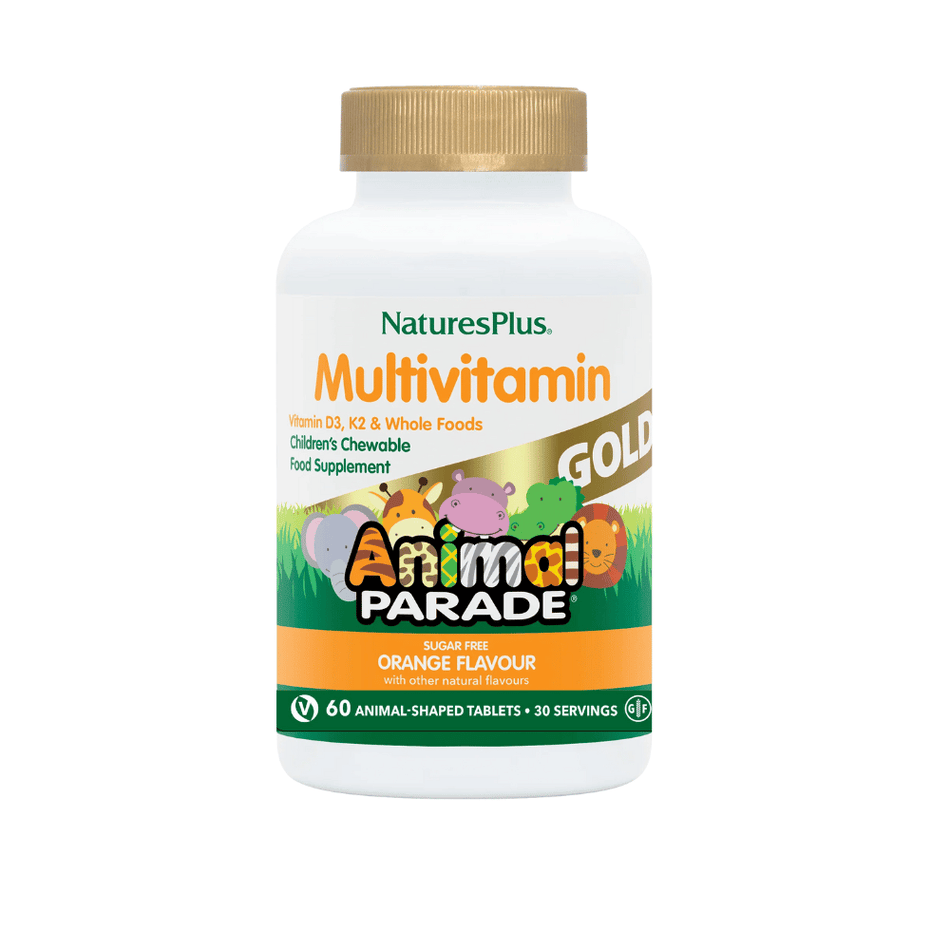 NaturesPlus Animal Parade GOLD Multivitamin Chewables Tablets Orange Flavour 60's- Lillys Pharmacy and Health Store