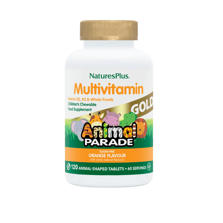 NaturesPlus Animal Parade GOLD Multivitamin Chewables Tablets Orange Flavour 60's- Lillys Pharmacy and Health Store
