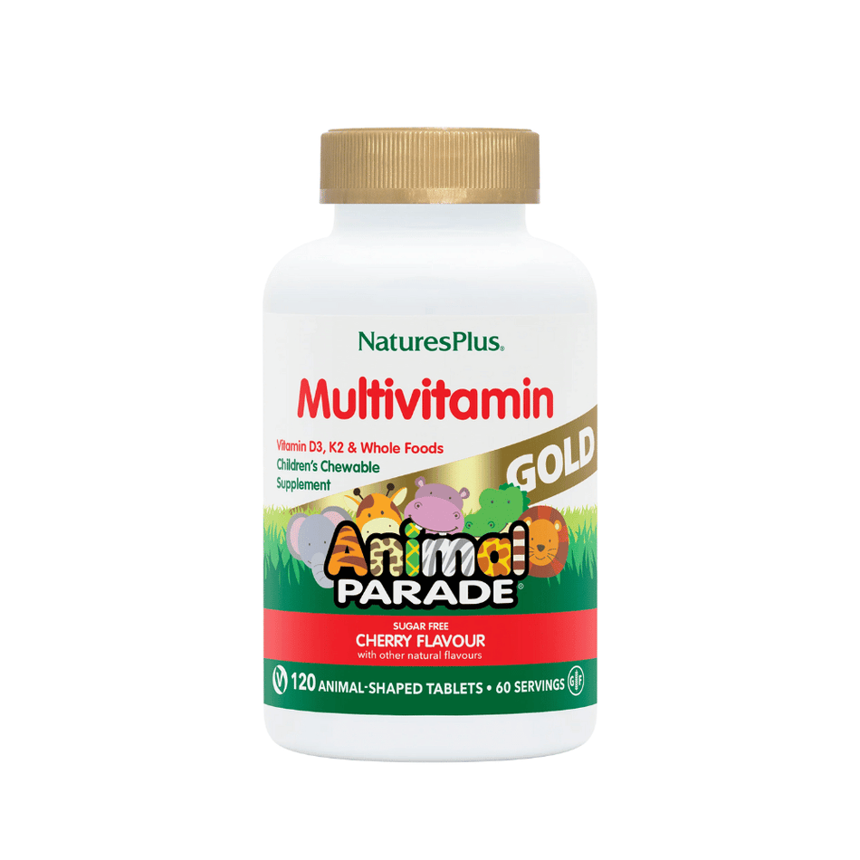 NaturesPlus Animal Parade GOLD Multivitamin Children's Chewables - Cherry- Lillys Pharmacy and Health Store