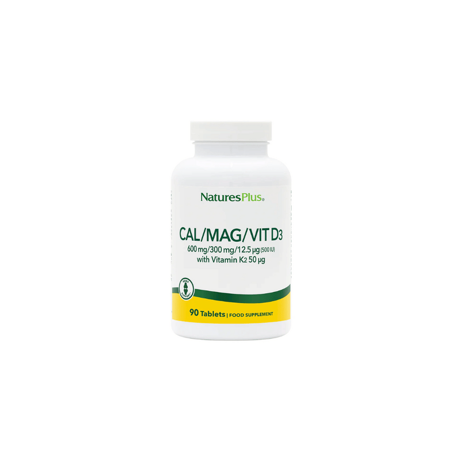 NaturesPlus Calcium/Magnesium/Vitamin D3 with Vitamin K2 Tablets 90's- Lillys Pharmacy and Health Store