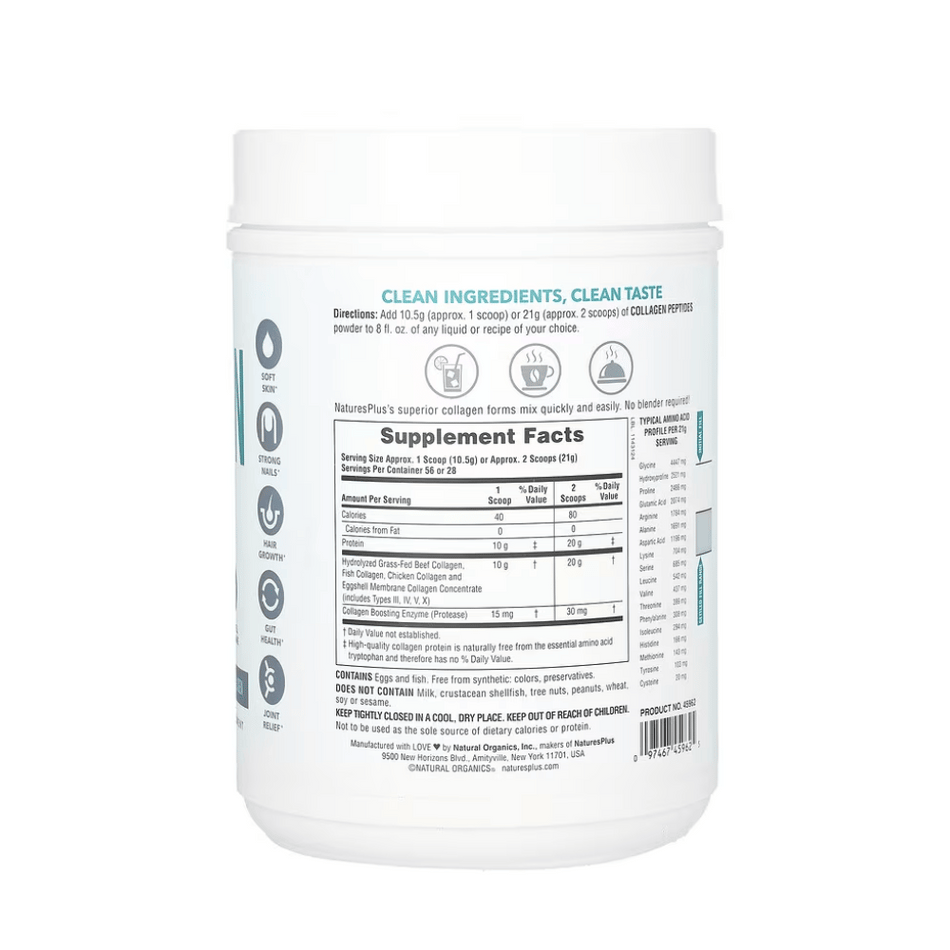 NaturesPlus Collagen Peptides 588g- Lillys Pharmacy and Health Store
