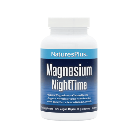 NaturesPlus Magnesium NightTime Capsules 120's- Lillys Pharmacy and Health Store