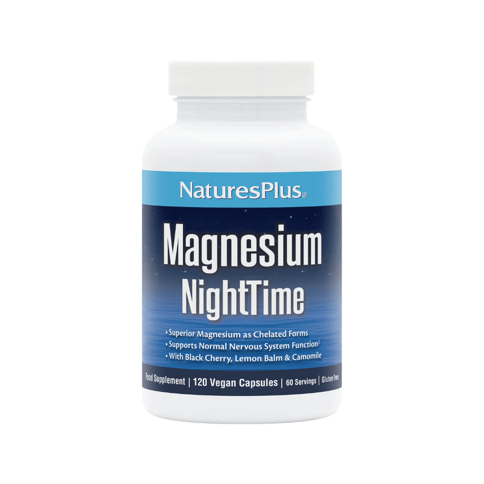 NaturesPlus Magnesium NightTime Capsules 120's- Lillys Pharmacy and Health Store