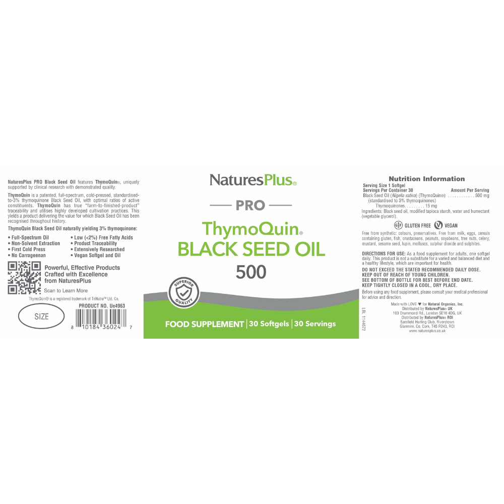 NaturesPlus PRO ThymoQuin Black Seed Oil 30's- Lillys Pharmacy and Health Store