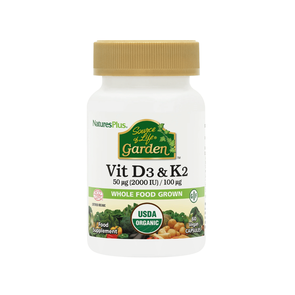 NaturesPlus Vitamin D3 2000IU with K2 100mcg Tablets 60's- Lillys Pharmacy and Health Store