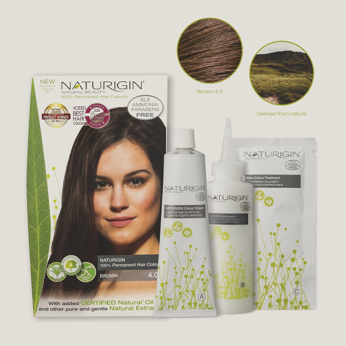 Naturigin - 4.0 Brown (Permanent Hair Colour)- Lillys Pharmacy and Health Store