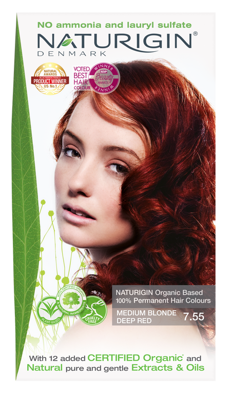 Naturigin - 7.55 Medium Blonde Deep Red (Permanent Hair Colour)- Lillys Pharmacy and Health Store