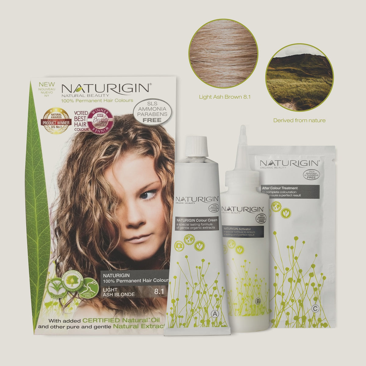 Naturigin - 8.1 Light Ash Blonde (Permanent Hair Colour)- Lillys Pharmacy and Health Store
