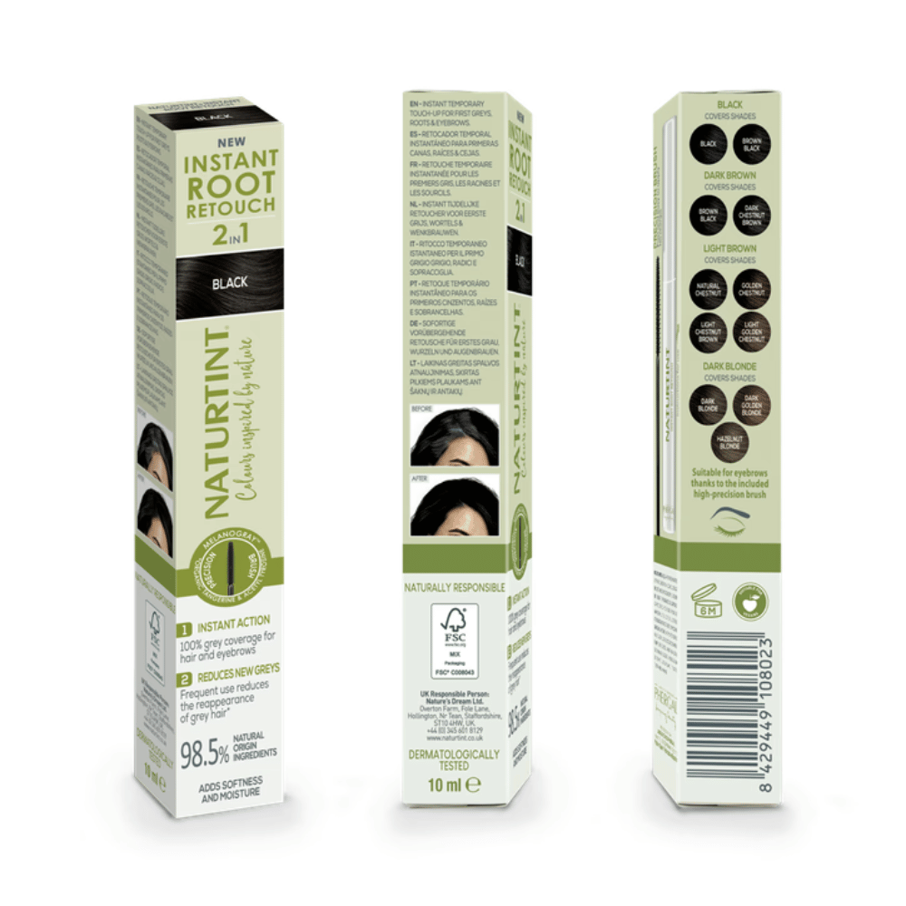 Naturtint Instant Root Retouch 2in1 Black 10ml- Lillys Pharmacy and Health Store