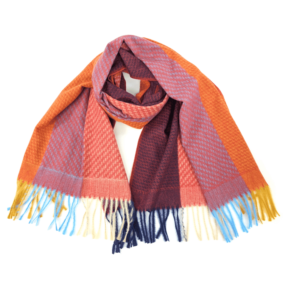 Nenet - Thick Lined Scarf - Winter Sangria- Lillys Pharmacy and Health Store