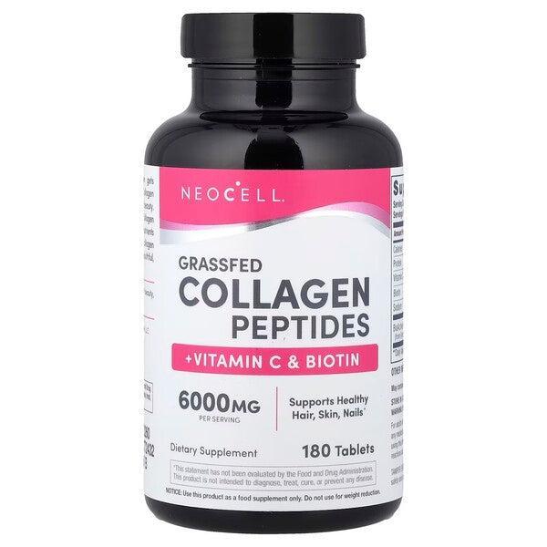 NeoCell Grassfed Collagen Peptides + Vitamin C & Biotin 180 tablets- Lillys Pharmacy and Health Store