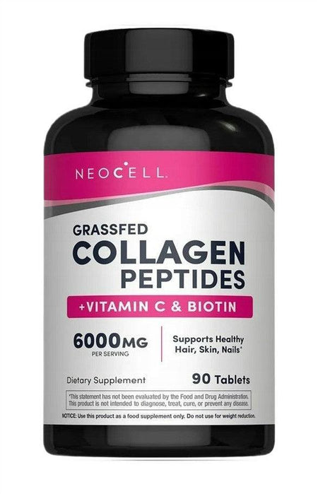 NeoCell Grassfed Collagen Peptides + Vitamin C & Biotin 90 tablets- Lillys Pharmacy and Health Store