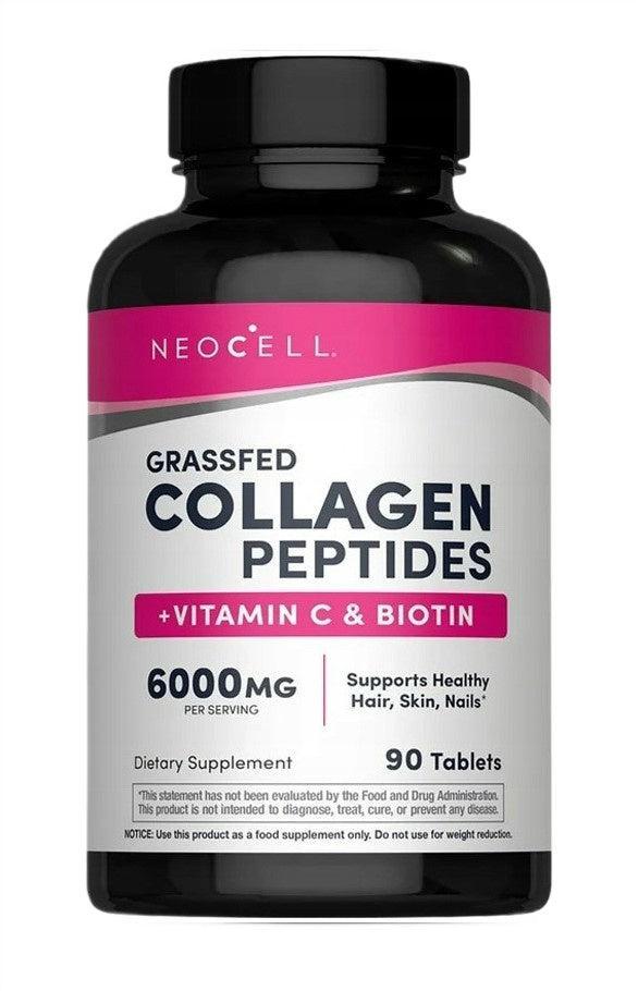 NeoCell Grassfed Collagen Peptides + Vitamin C & Biotin 90 tablets- Lillys Pharmacy and Health Store