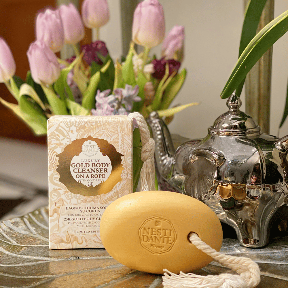 Nesti Dante Luxury Gold Body Cleanser On A Rope 150g- Lillys Pharmacy and Health Store