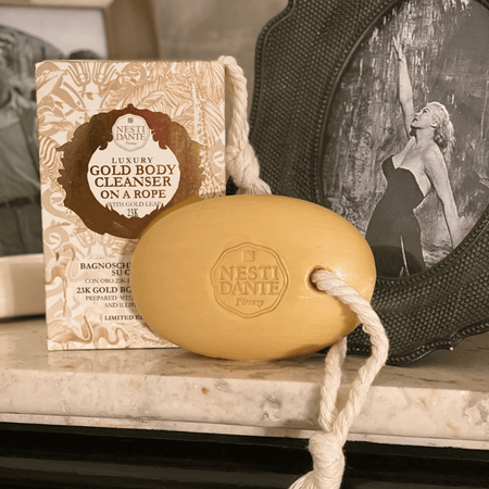 Nesti Dante Luxury Gold Body Cleanser On A Rope 150g- Lillys Pharmacy and Health Store