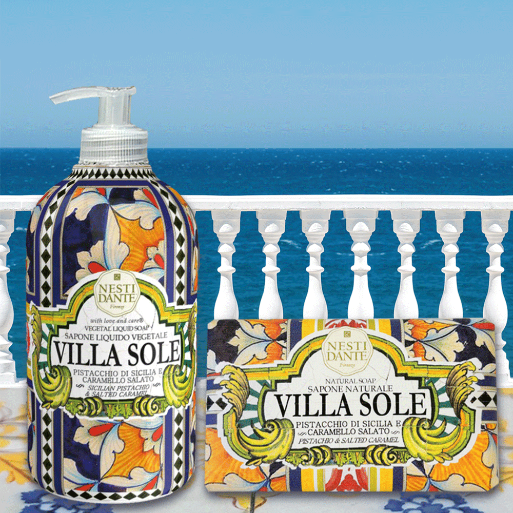 Nesti Dante Villa Sole Sicilian Pistachio and Salted Caramel Soap 250g- Lillys Pharmacy and Health Store