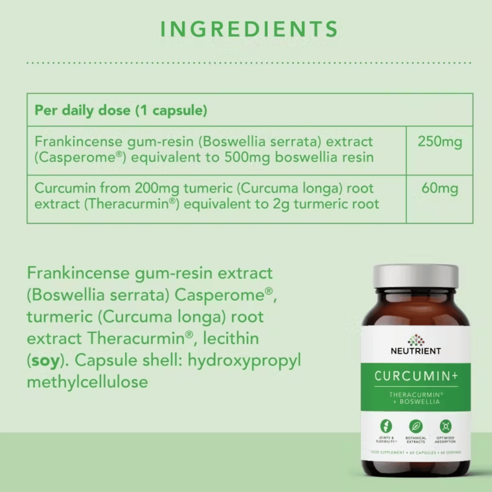 Neutrient Curcumin + 60caps- Lillys Pharmacy and Health Store