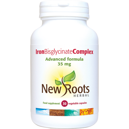 New Roots Iron Bisglycinate Complex 35mg 30 Capsules- Lillys Pharmacy and Health Store
