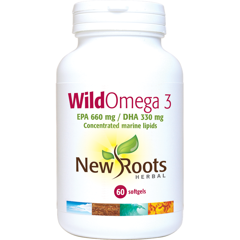 New Roots Wild Omega-3 EPA 660 DHA 330 60 Softgels- Lillys Pharmacy and Health Store
