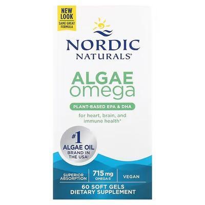 Nordic Naturals Algae Omega, 715mg Omega 3 60 softgels- Lillys Pharmacy and Health Store