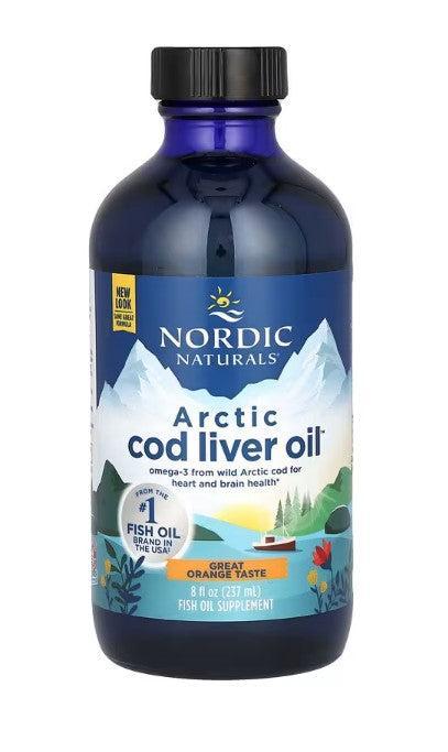 Nordic Naturals Arctic Cod Liver Oil, 1060mg Orange 237 ml- Lillys Pharmacy and Health Store