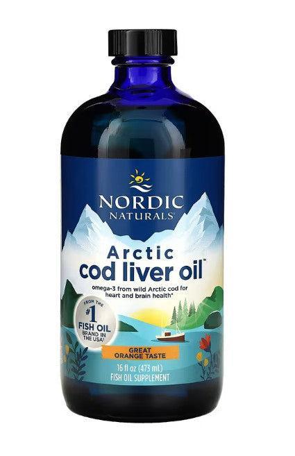 Nordic Naturals Arctic Cod Liver Oil, 1060mg Orange 473 ml- Lillys Pharmacy and Health Store