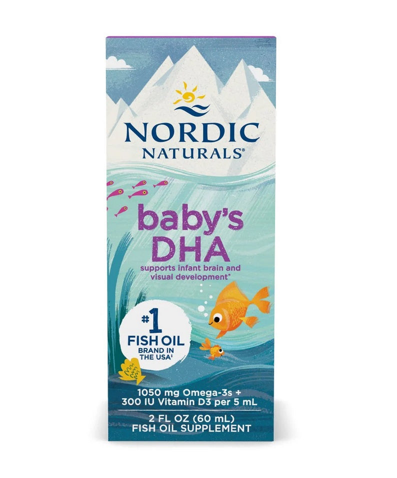 Nordic Naturals Baby's DHA Fish Oil, 1050mg Omega3 with Vitamin D3 60 ml- Lillys Pharmacy and Health Store