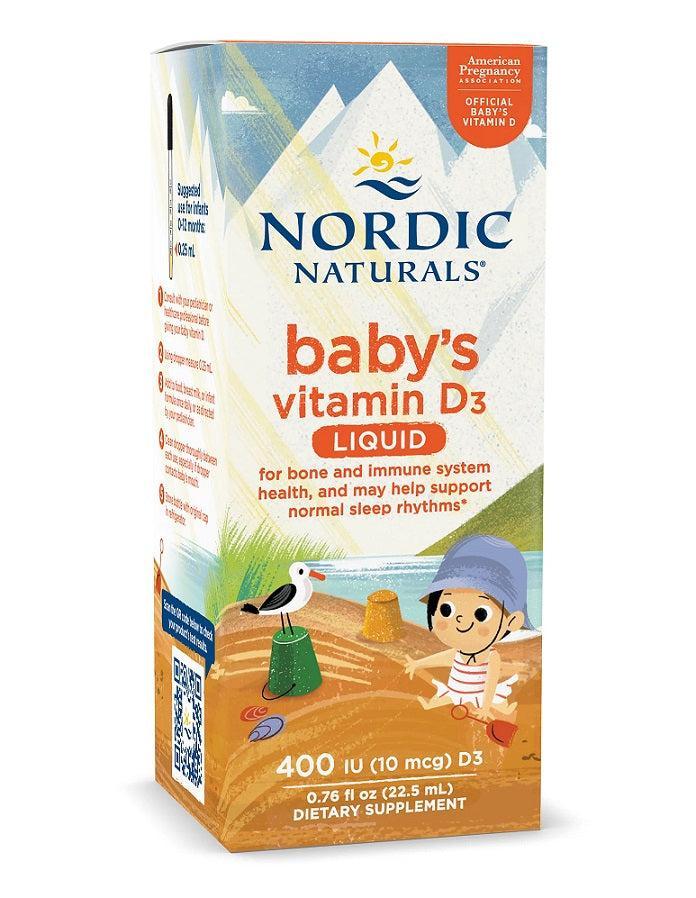 Nordic Naturals Baby's Vitamin D3, 400 IU 22.5 ml- Lillys Pharmacy and Health Store