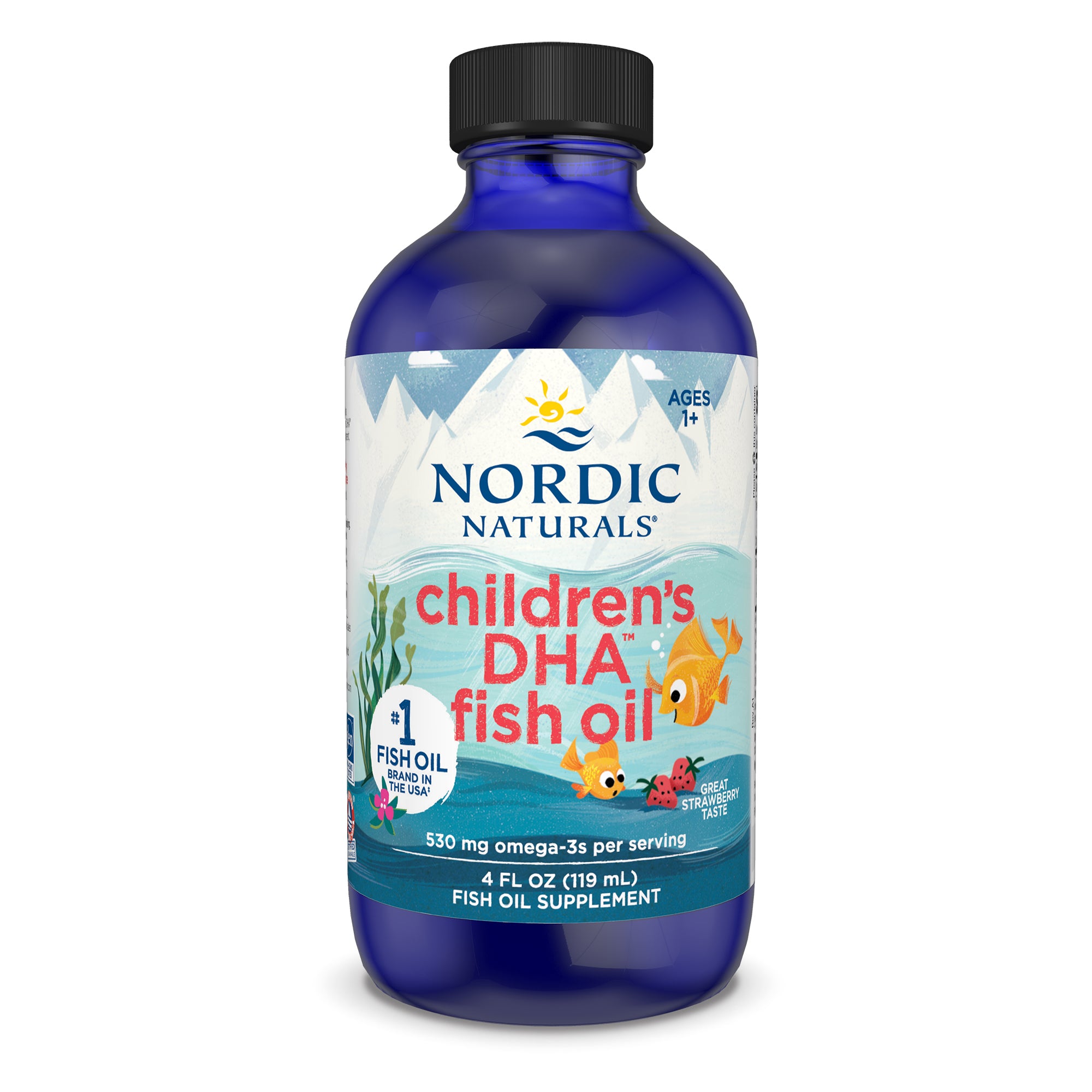 Nordic Naturals Children's DHA, 530mg Omega3 Strawberry 119 ml- Lillys Pharmacy and Health Store