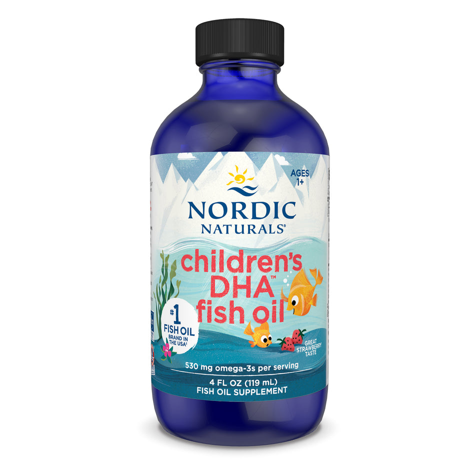 Nordic Naturals Children's DHA, 530mg Omega3 Strawberry 119 ml- Lillys Pharmacy and Health Store