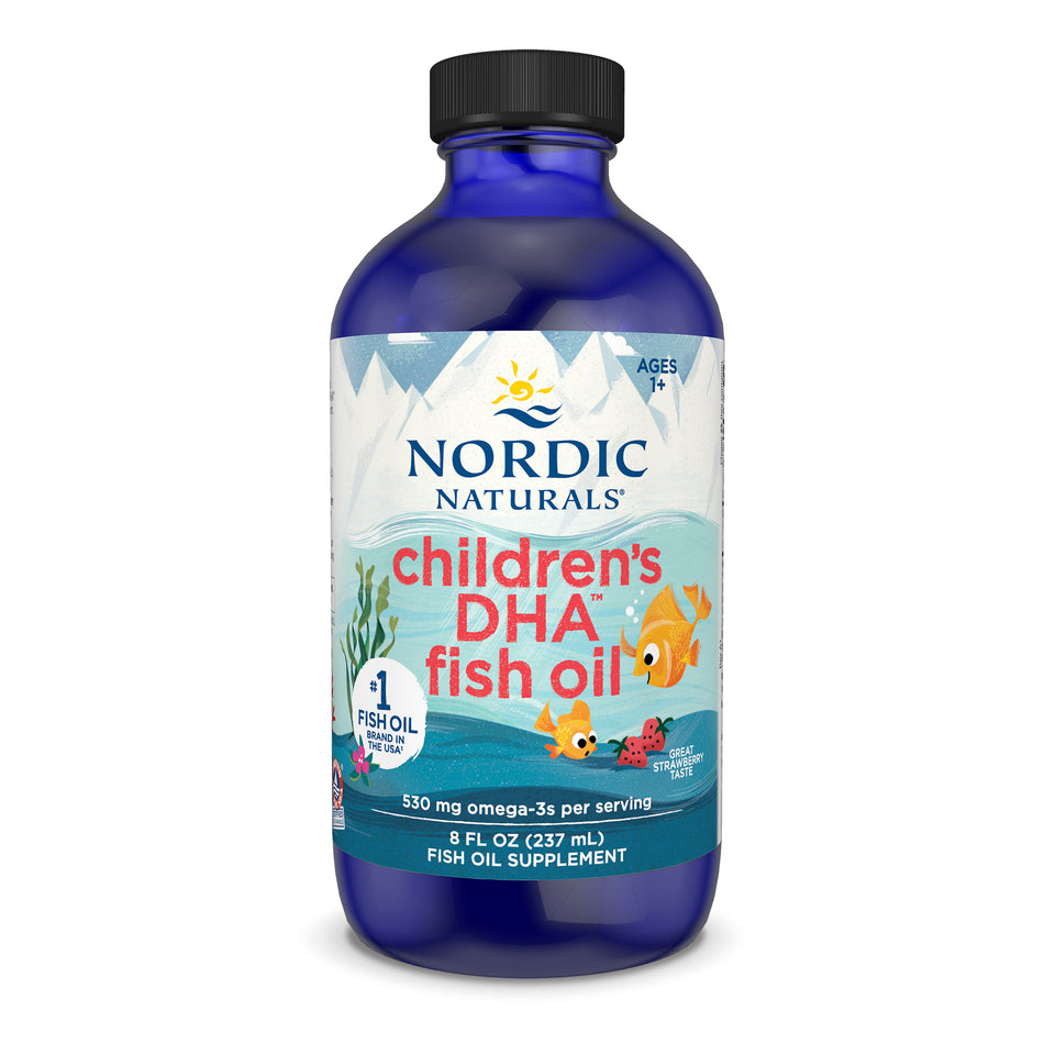 Nordic Naturals Children's DHA, 530mg Omega3 Strawberry 237 ml- Lillys Pharmacy and Health Store
