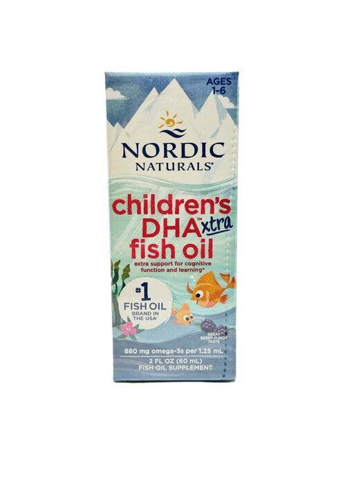 Nordic Naturals Children's DHA Xtra Fish Oil, 880mg Berry Punch 60 ml- Lillys Pharmacy and Health Store