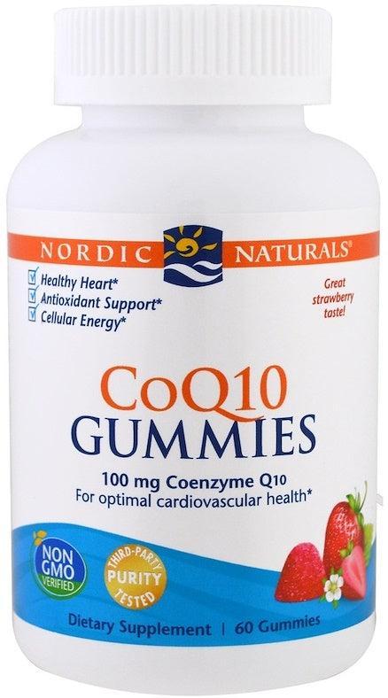 Nordic Naturals CoQ10 Gummies, 100mg Strawberry 60 gummies- Lillys Pharmacy and Health Store