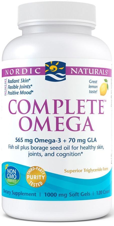 Nordic Naturals Complete Omega, 565mg Lemon 120 softgels- Lillys Pharmacy and Health Store