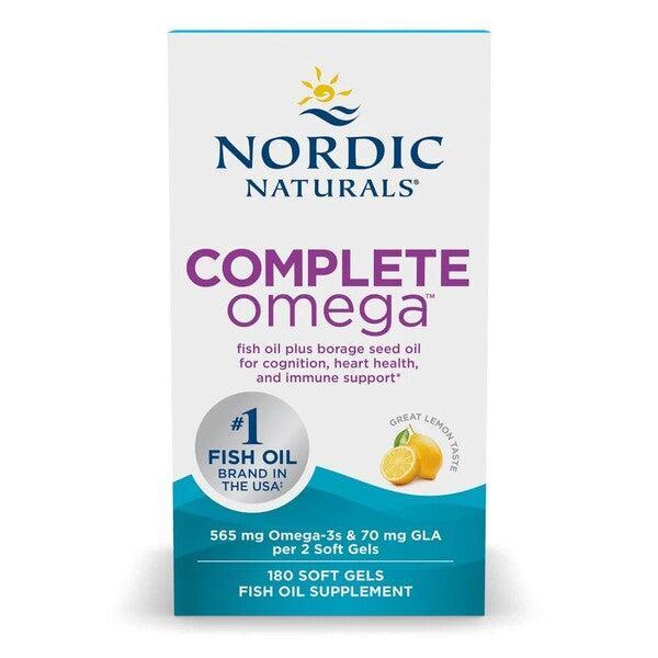 Nordic Naturals Complete Omega, 565mg Lemon 180 softgels- Lillys Pharmacy and Health Store